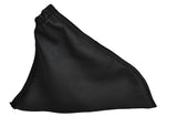BLACK STITCHING LEATHER HANDBRAKE GAITER COVER FITS FIAT 500 2007-2015