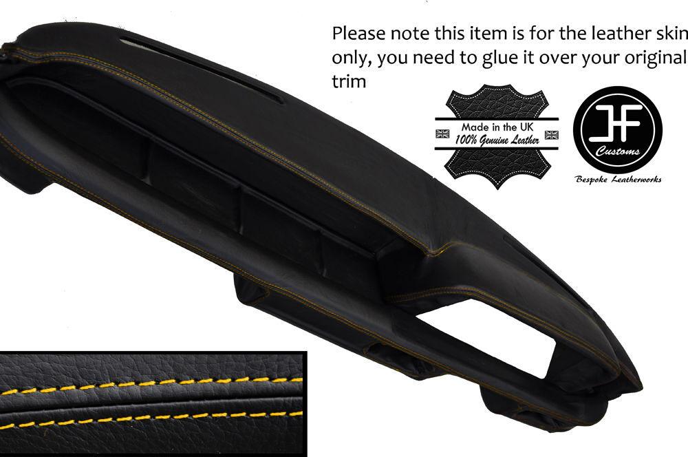 YELLOW STITCHING DASH DASHBOARD LEATHER SKIN COVER FITS BMW 1602 TI CUSTOM NEW