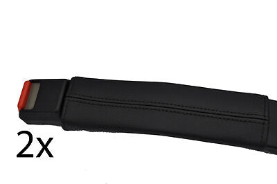 black stitch FITS TOYOTA MR2 MK1 84-90  2X SEAT BELT STALK LEATHER COVERS