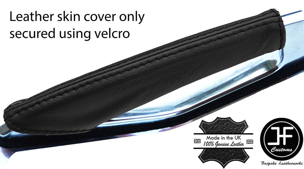 BLACK REAL LEATHER PASSENGER GRAB HANDLE COVER FITS PEUGEOT 3008 2008-2016