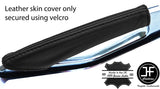 BLACK REAL LEATHER PASSENGER GRAB HANDLE COVER FITS PEUGEOT 3008 2008-2016