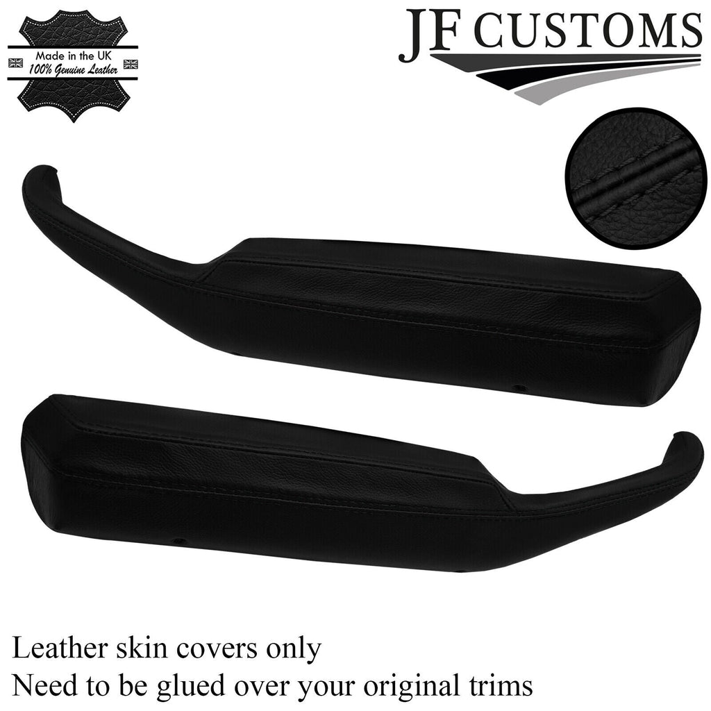 BLACK STITCH LEATHER 2X DOOR HANDLE ARMREST COVER FOR CORVETTE C3 1978-1982