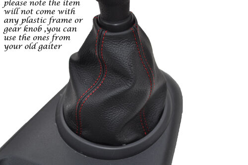 RED STITCHING FITS NISSAN PIXO 2009-2013+ LEATHER GEAR GAITER ONLY CUSTOM NEW