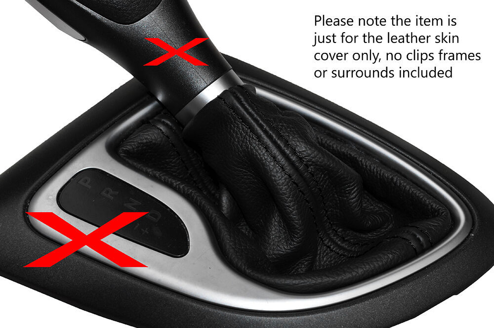 BLACK STITCH LEATHER AUTO AUTOMATIC SHIFT BOOT FITS DODGE DART 2012-2015