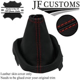 RED STITCH ITALIAN LEATHER GEAR GAITER FITS TOYOTA AURIS 15-18 CUSTOM NEW