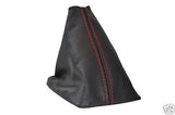 FITS BMW E60 E61 5Series  LEATHER AUTO GEAR GAITER RED STIT CUSTOM NEW