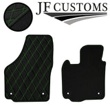 GREEN STITCH DIAMOND VINYL 4X TAILORED FLOOR CARPET FOR SKODA YETI 09-17 JF1