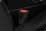 WHITE STITCH RED TARTAN 2X SEAT BELT TALL COVERS FOR VW CADDY MK4 2016-2021