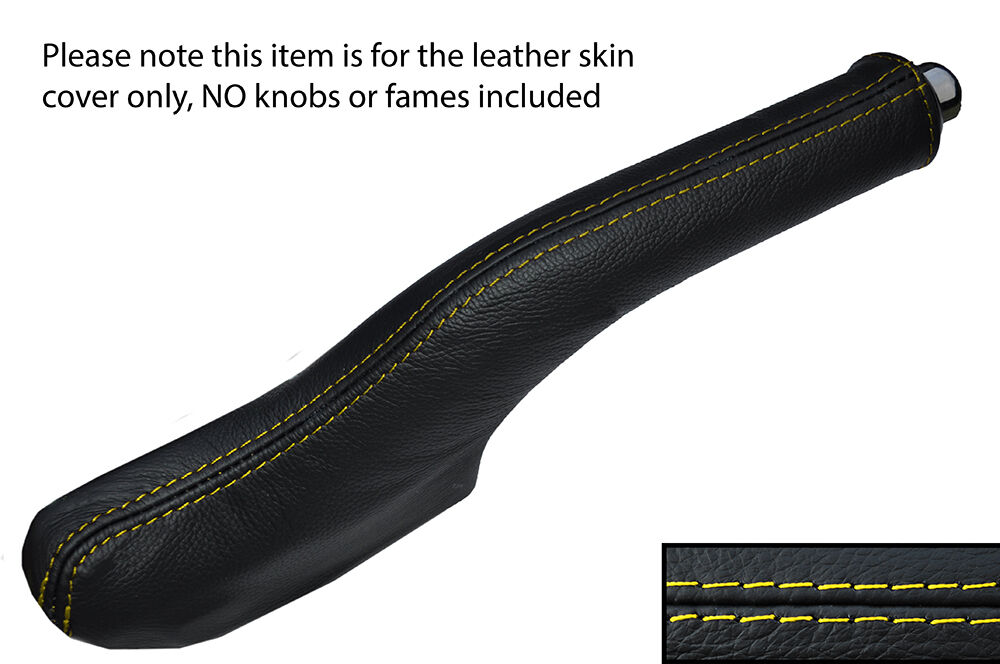 YELLOW STITCHING LEATHER HANDBRAKE GAITER FITS OPEL GT ROADSTER 2007-2010
