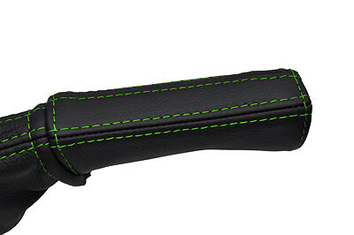 green stitch FITS ALFA ROMEO GTV SPIDER 95-05 LEATHER HANDBRAKE HANDLE COVER