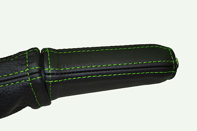 green stitch FITS  MG ZR ROVER 25 2004-2006 LEATHER HANDBRAKE HANDLE COVER ONLY