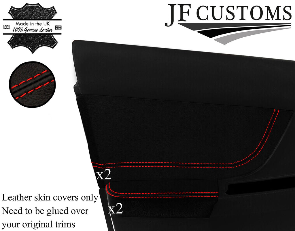 RED STITCH 2X FRONT DOOR TRIM ARMREST COVERS FOR SUBARU IMPREZA WRX 01-04