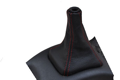 FITS MITSUBISHI LANCER EVO 1 2 3 GEAR GAITER LEATHER red CUSTOM NEW MADE IN UK