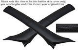 BLACK STITCH 2X WINDSCREEN PILLAR COVERS FITS BMW 3 SERIES E46 SALOON 98-05
