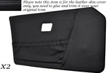 BLACK STITCH 2X DOOR CARD LEATHER SKIN COVERS FITS TRIUMPH TR4A 1965-1967