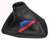 FITS BMW X3 E83 2003-2010 TRI STRIPES MANUAL LEATHER GEAR SHIFT BOOT GAITER