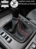 RED STITCHING PERFORATED LEATHER GEAR GAITER FITS BMW E36 E46 1991-2005