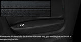 BLACK STITCH 2X REAR DOOR ARMREST COVERS FITS AUDI A4 CABRIO CONVERTIBLE 05-09