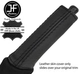 BLACK STITCH REAL LEATHER HANDBRAKE HANDLE COVER FOR FORD TRANSIT CONNECT 02-09