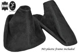 GREY STITCH REAL DARK GREY SUEDE GEAR HANDBRAKE GAITER FOR BMW 3 SERIES E36 E46