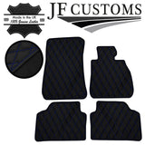 BLUE DIAMOND STITCH VINYL 4X TAILORED FLOOR MAT CARPETS FOR BMW E90 E91 06-13