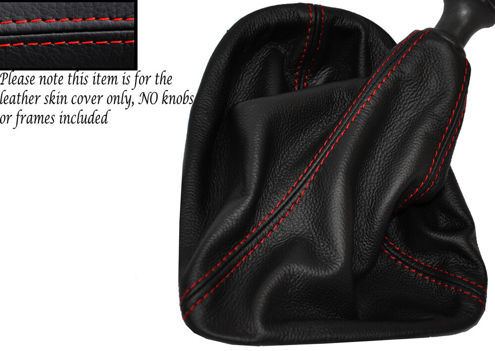 RED STITCHING LEATHER MANUAL GEAR GAITER FITS RENAULT VEL SATIS 2002-2009