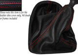RED STITCHING LEATHER MANUAL GEAR GAITER FITS RENAULT VEL SATIS 2002-2009