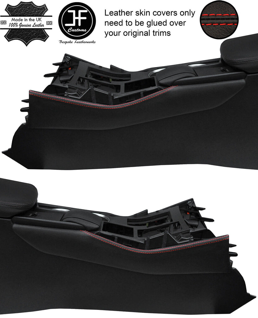 RED STITCH 2X CENTER CONSOLE SIDE TRIM LEATHER COVERS FOR LEXUS NX 2014-2018