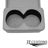 L GREY LEATHER COVERED CONSOLE CUP HOLDER TRIM FITS MERCEDES W126 S CLASS 79-91