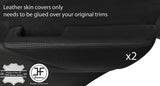 BLACK STITCH 2X REAR DOOR ARMREST LEATHER COVERS FITS NISSAN NAVARA D40 06-15