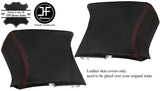 RED  STITCH 2X D PILLAR LEATHER COVERS FOR RANGE ROVER EVOQUE 11-18 3 DOOR