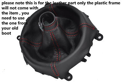 red  stitching FITS MAZDA 321 RX8 2003+ LEATHER GEAR GAITER GAITOR MADE IN UK
