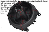 red  stitching FITS MAZDA 321 RX8 2003+ LEATHER GEAR GAITER GAITOR MADE IN UK