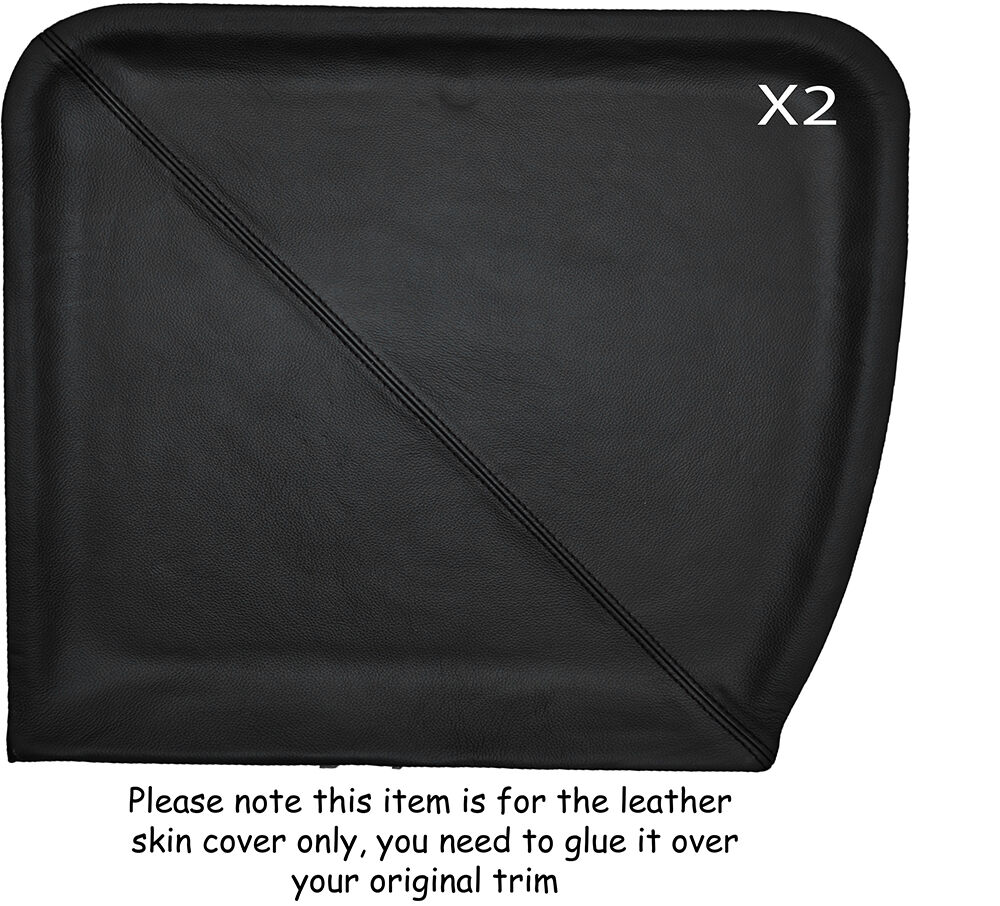 BLACK STITCH 2X T BAR ROOF SUN SHADES SKIN COVER FITS TOYOTA MR2 MK1 84-90