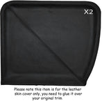 BLACK STITCH 2X T BAR ROOF SUN SHADES SKIN COVER FITS TOYOTA MR2 MK1 84-90