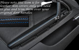 BLUE STITCH 2X FRONT DOOR HANDLE ARMREST COVER FITS AUDI A3 8P S3 03-12 3 DOOR