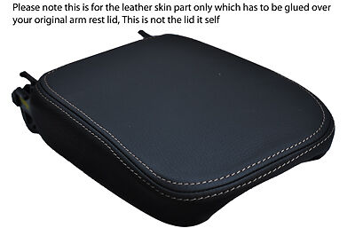white stitch FITS SAAB 9-5 95 1997-2009 LEATHER ARMREST COVER ONLY CUSTOM NEW