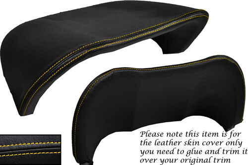 YELLOW STITCH FITS RENAULT MEGANE 2003-2008 SPEEDO GAUGE HOOD LEATHER COVER ONLY