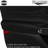 FOR FORD FOCUS MK4 18-20 BLACK STITCH LEATHER 4X FULL DOOR CARD TRIM COVERS