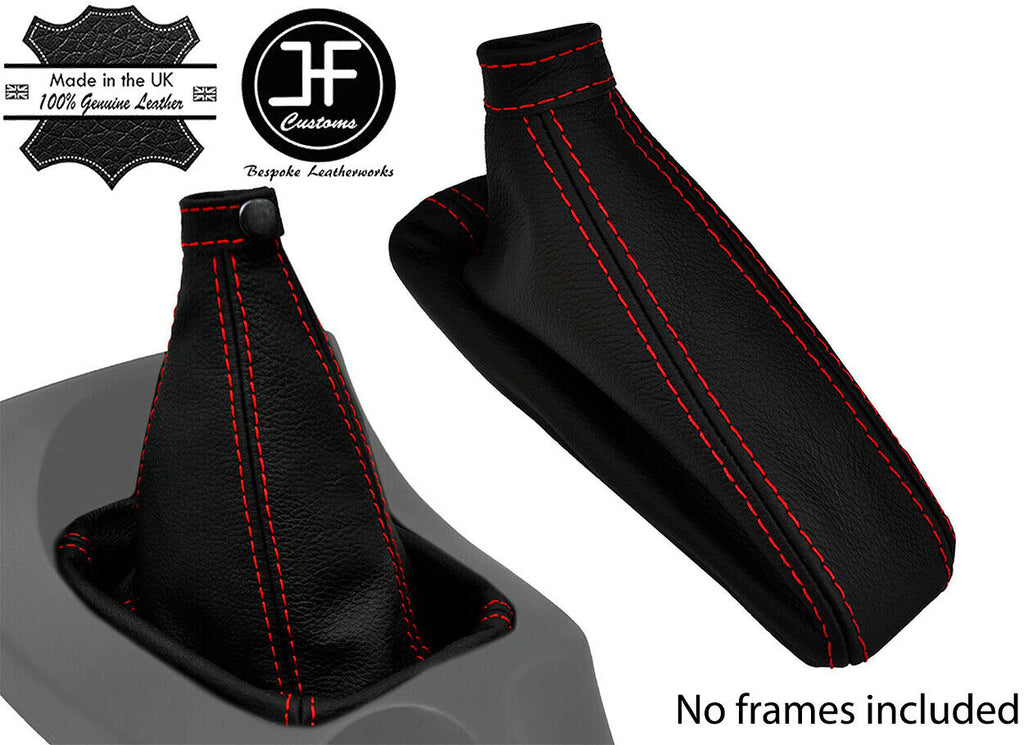 RED  STITCH TOP GRAIN LEATHER GAITER SET FOR ALFA ROMEO GTV SPIDER 916 PHASE 1