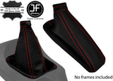 RED  STITCH TOP GRAIN LEATHER GAITER SET FOR ALFA ROMEO GTV SPIDER 916 PHASE 1