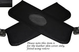 BLACK STITCHING FITS JAGUAR MK2 2X SUN VISORS LEATHER SKIN COVERS ONLY