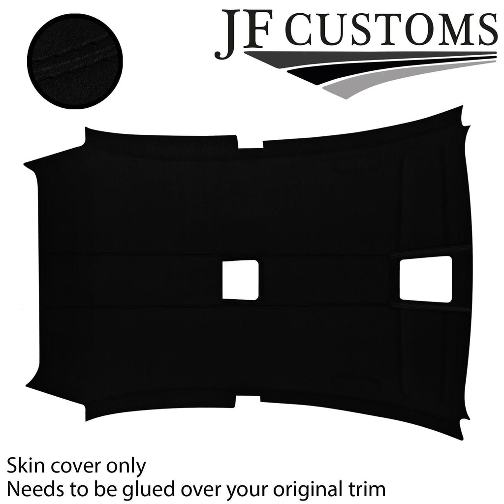 BLACK STITCH SUEDE ROOF HEADLINER COVER FOR BMW E81 04-13 HATCHBACK 3DR