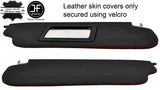 RED STITCHING 2X REAL LEATHER SUN VISOR COVERS FITS DATSUN 280Z 1975-1978