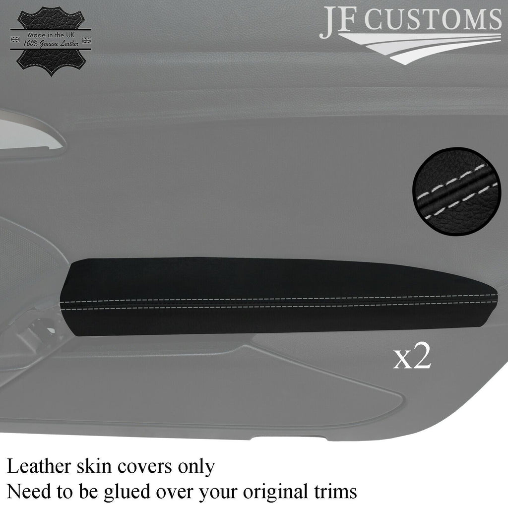 L GREY STITCH 2X FRONT DOOR CARD ARMREST COVER FOR PORSCHE 718 CAYMAN 982 16-22