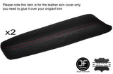 RED STITCH 2X FRONT DOOR ARMREST LEATHER SKIN COVERS FITS NISSAN MURANO 09-14