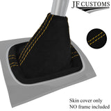 YELLOW STITCHING REAL SUEDE MANUAL GEAR GAITER FITS AUDI A3 8P 2004-2012