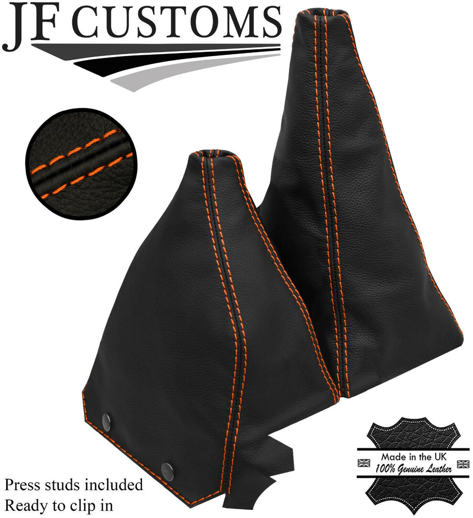 ORANGE STITCH TOP GRAIN LEATHER MANUAL GEAR +HI LOW GAITER FOR NISSAN PATROL Y60