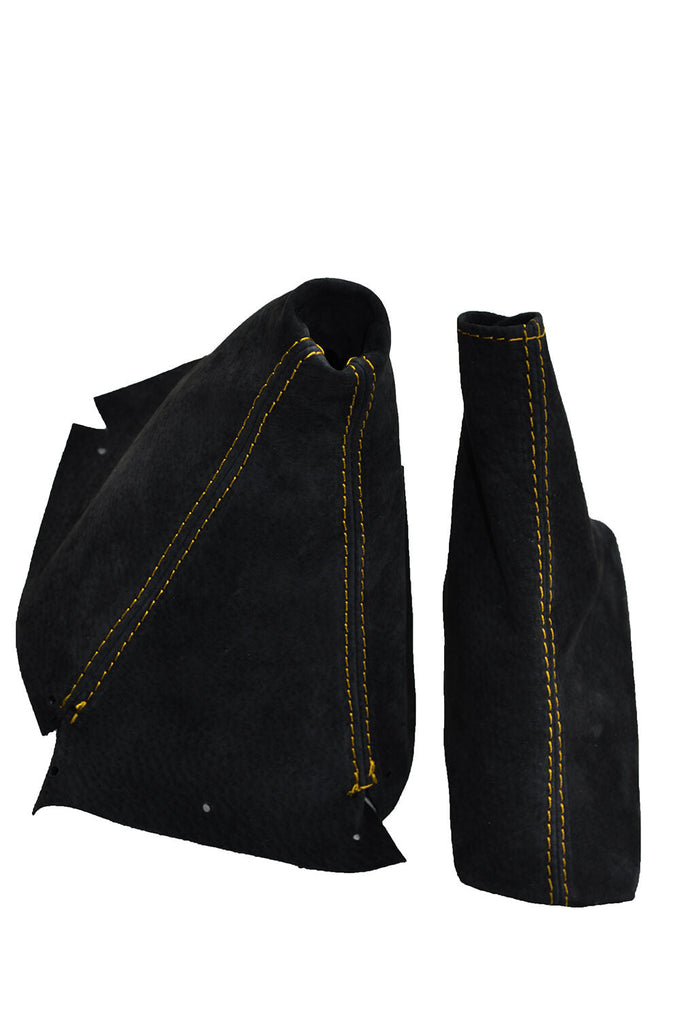 YELLOW STITCH  FITS NISSAN SKYLINE R33 GTS GTR GTST 1993-1998 SUEDE GAITERS SET