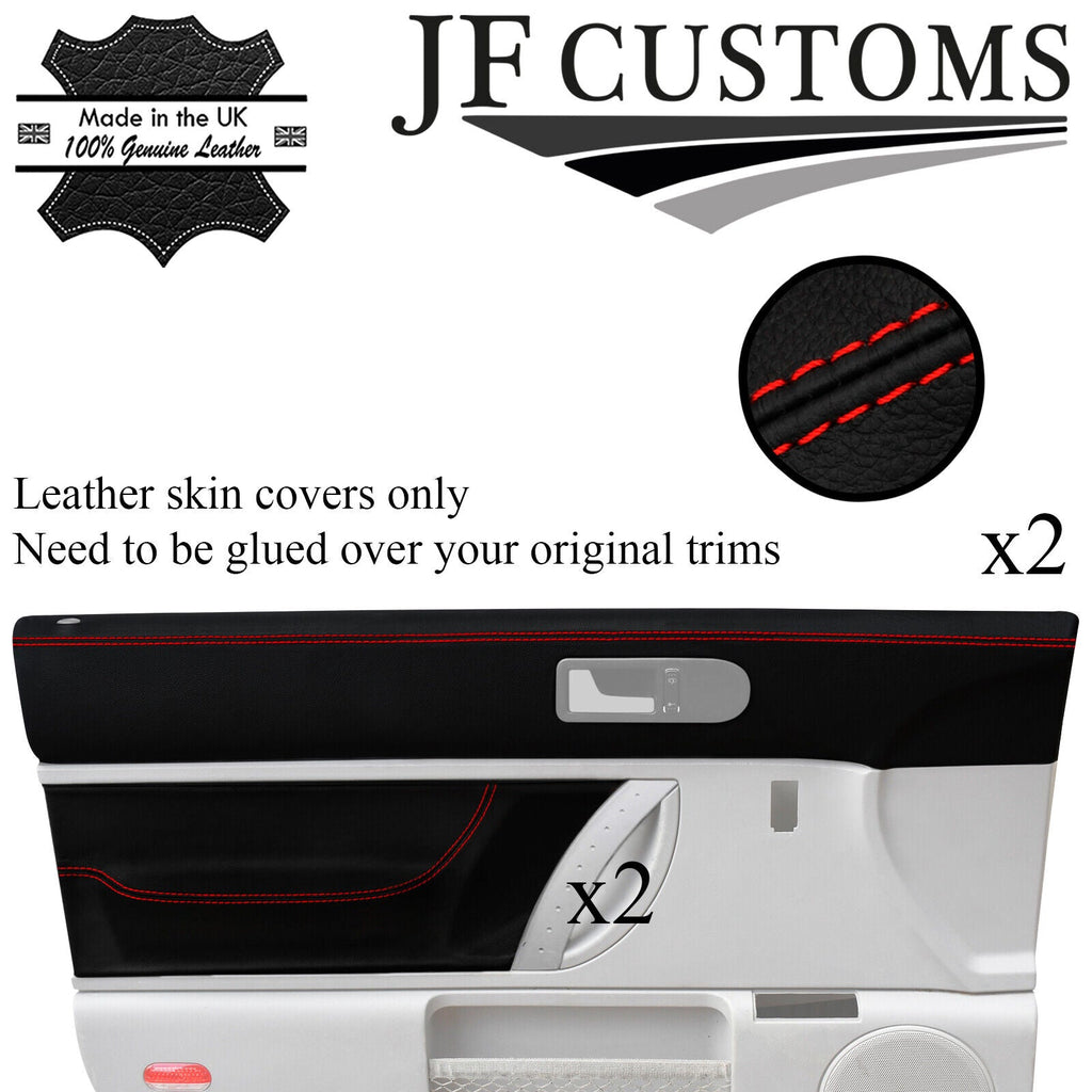 RED STITCH 4X FRONT DOOR TRIMS + CAPPINGS COVERS FOR VW NEW BEETLE 98-11